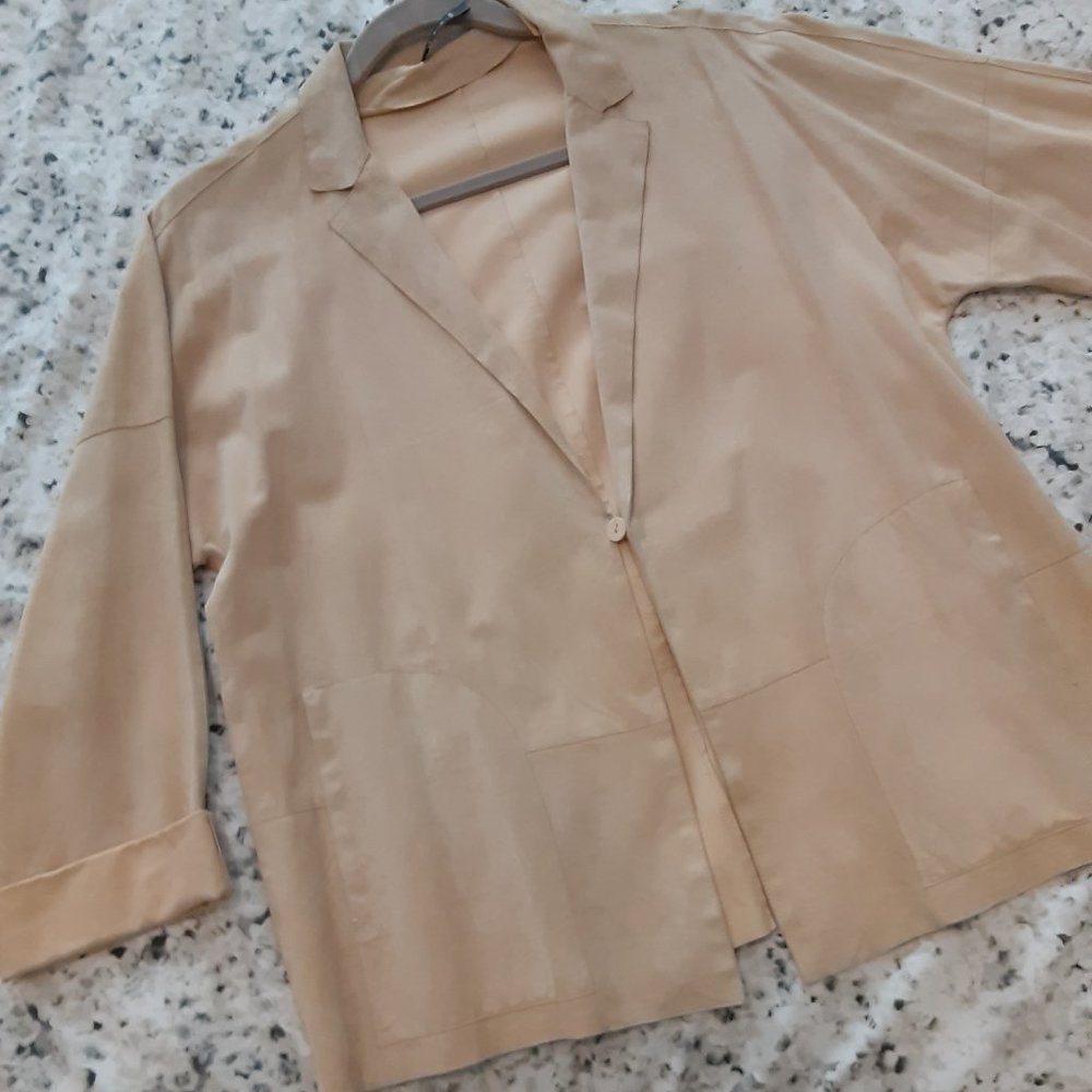 Luxurious Tan Suede Swing Jacket S/M